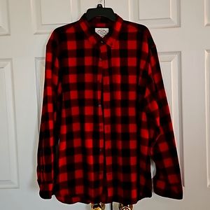 Mens red and black flannel